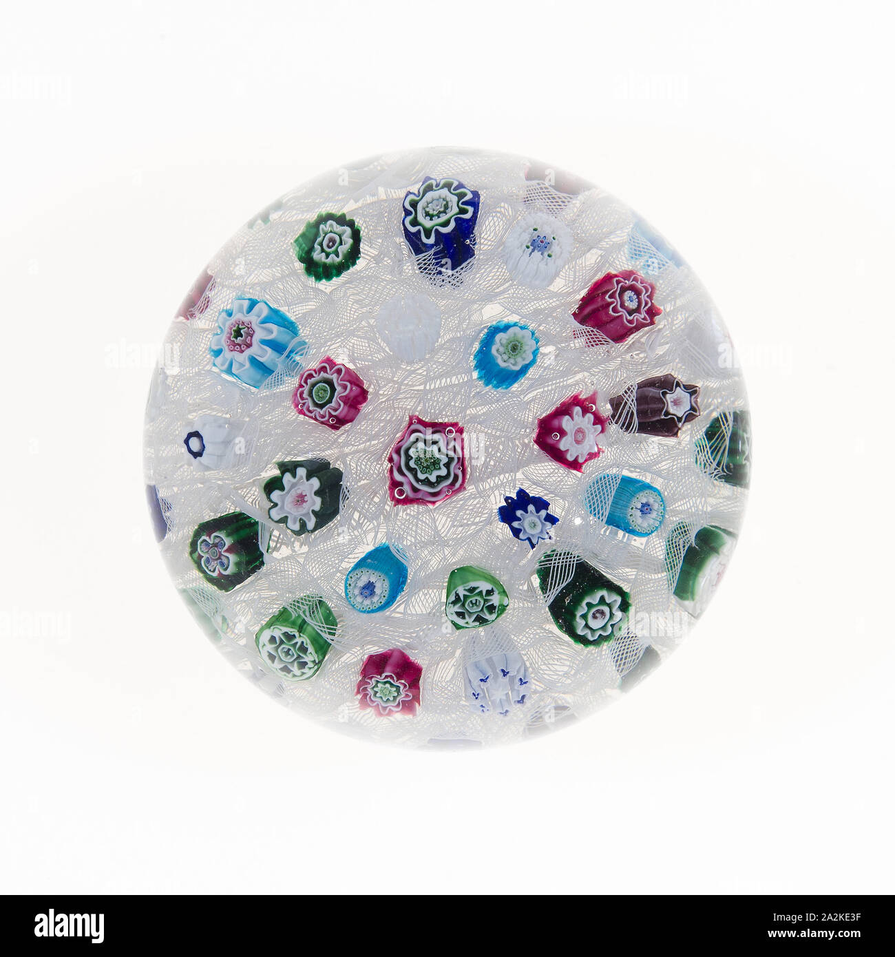 Paperweight, c. 1845/60, Clichy, France, 1837-1885, France, Glass, Diam. 9.7 cm (3 13/16 in Stock Photo