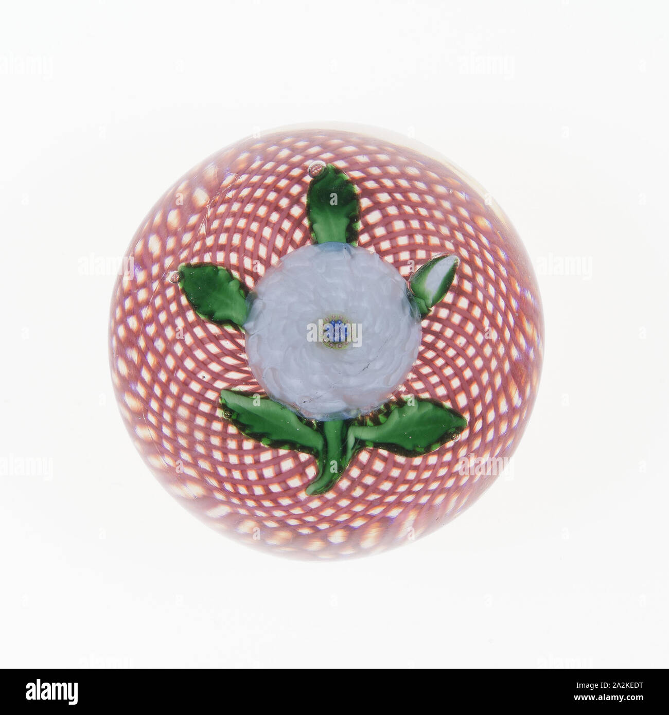 Paperweight, c. 1845/60, Saint-Louis, France, founded 1767, France, Glass, Diam. 7.1 cm (2 13/16 in Stock Photo
