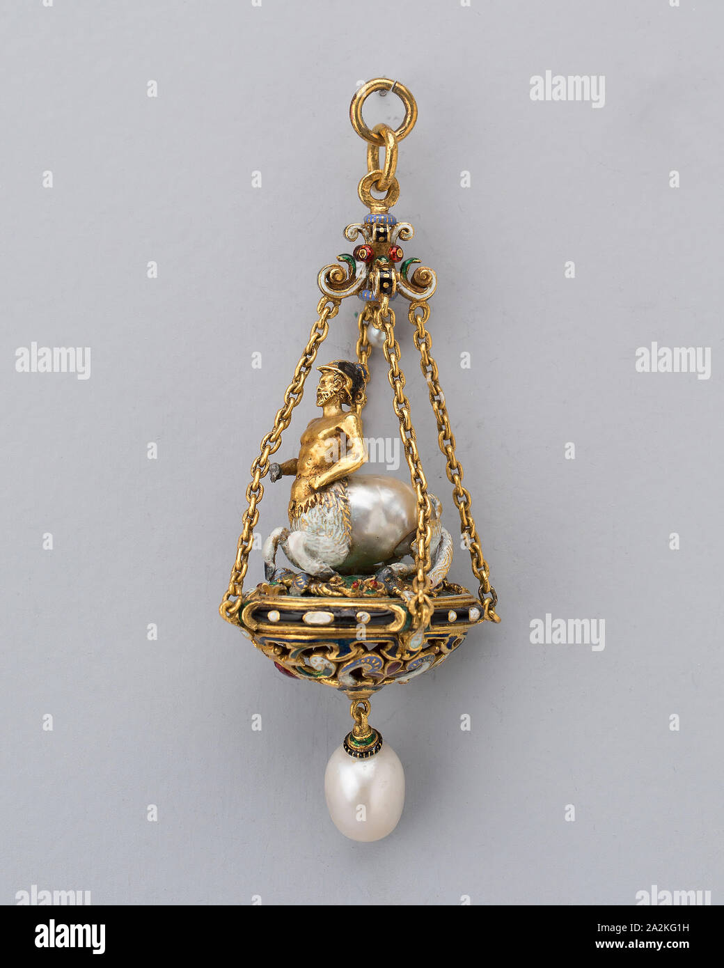 Enamel baroque shop pearl