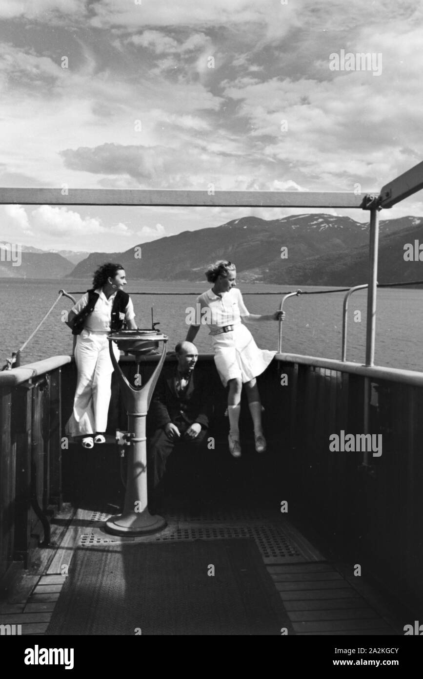 Eine Kreuzfahrt nach Norwegen; Deutsches Reich 1930er Jahre. A cruise