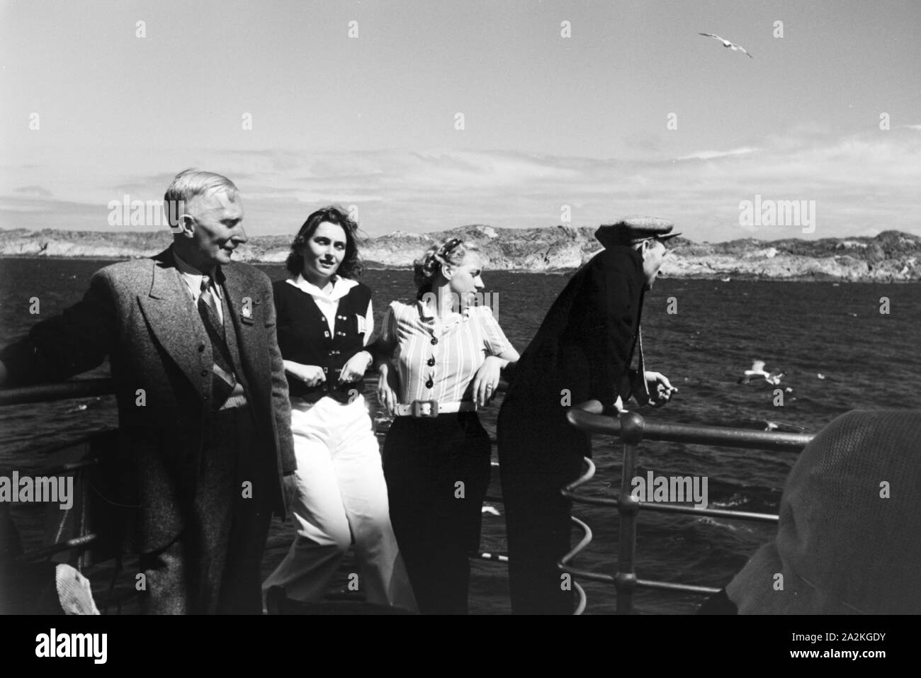 Eine Kreuzfahrt nach Norwegen; Deutsches Reich 1930er Jahre. A cruise to Norway, Germany 1930s. Stock Photo