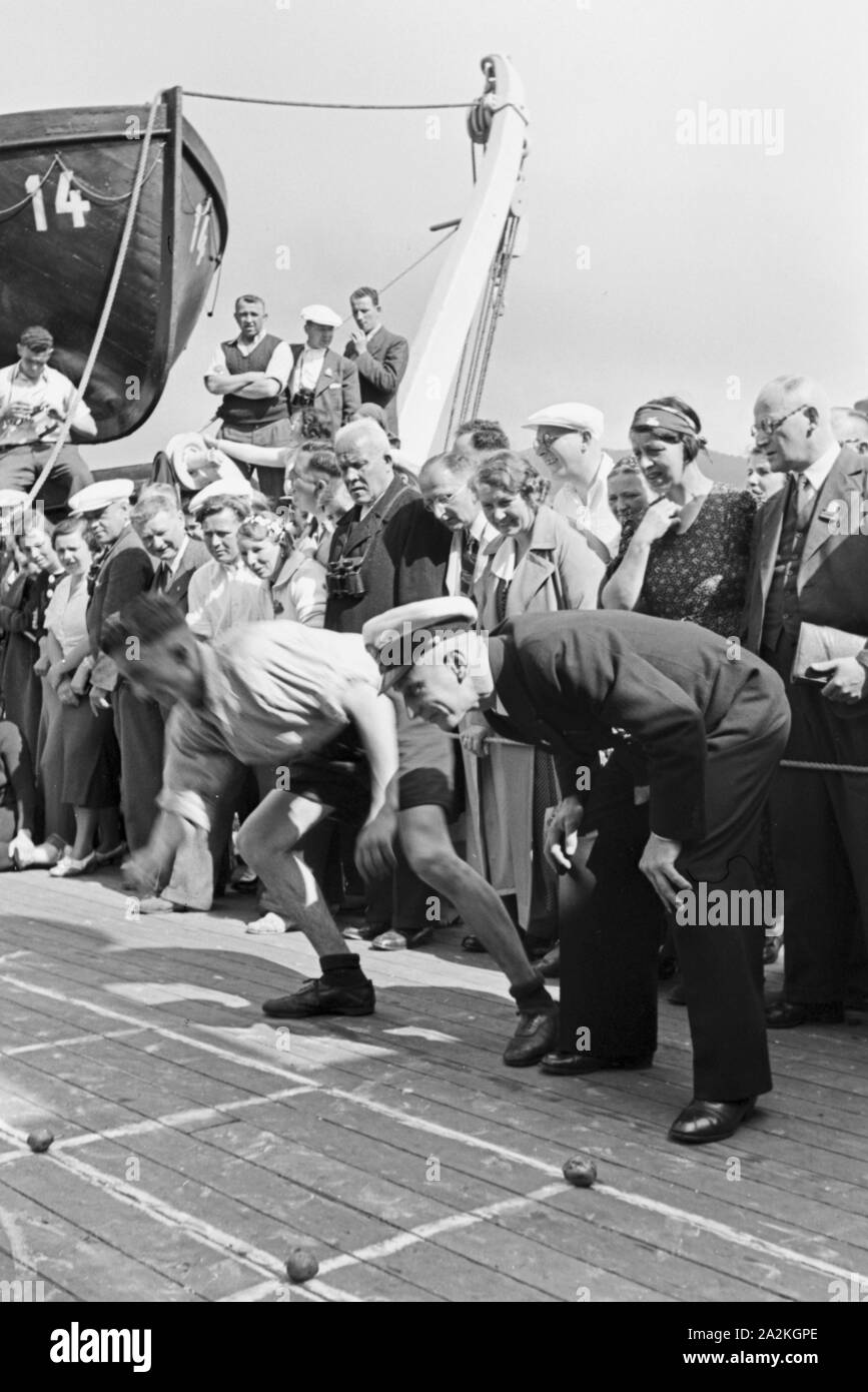 Eine Kreuzfahrt nach Norwegen; Deutsches Reich 1930er Jahre. A cruise