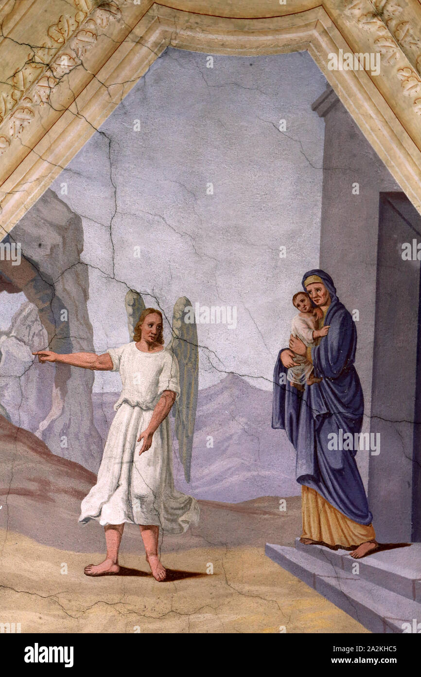 Vierge Marie Et Jesus Christ Enfant Eglise Saint Jean Baptiste Megeve Haute Savoie France Frescoes Stories Of Virgin Mary Church Of Saint Je Stock Photo Alamy