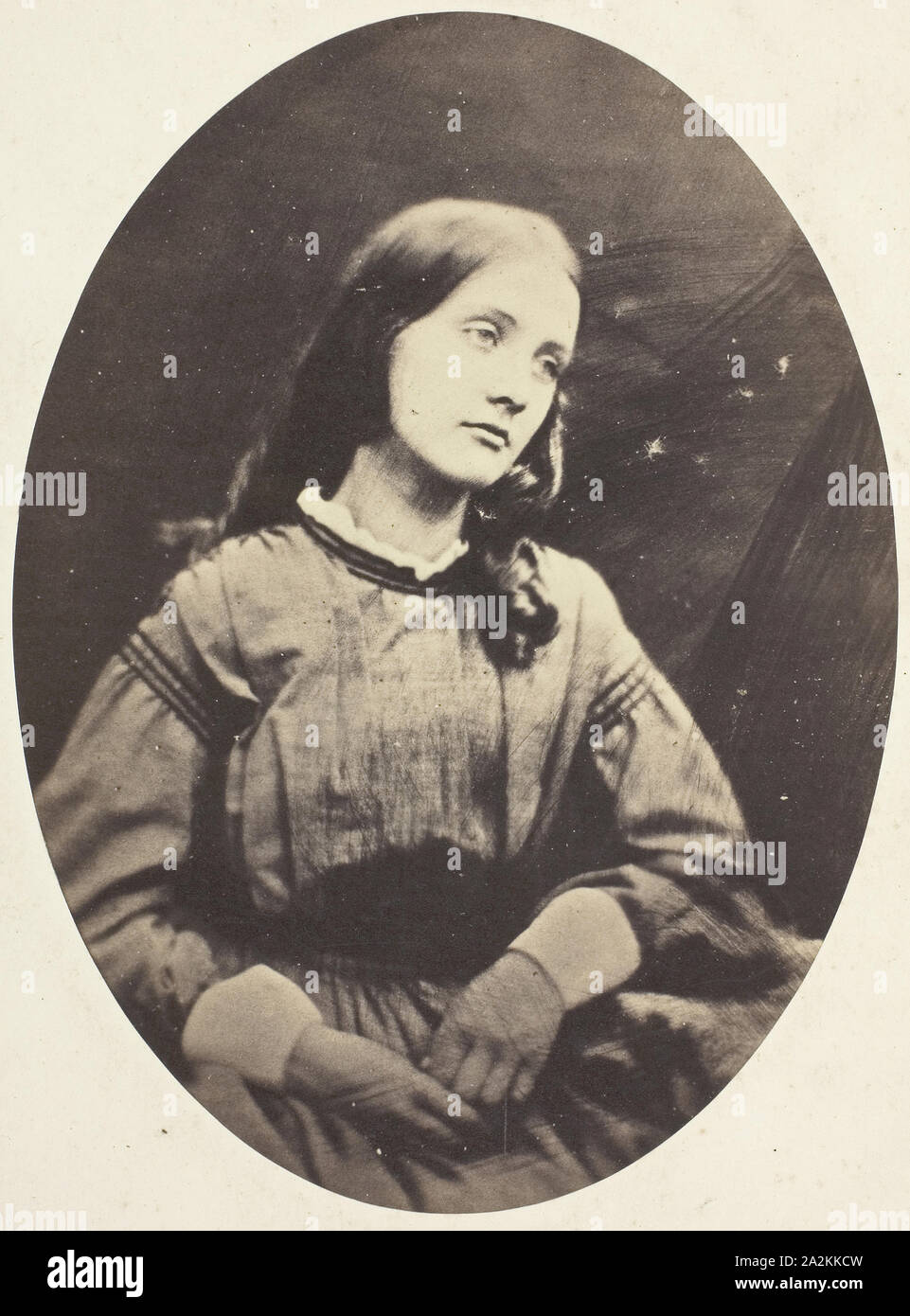 Julia Jackson, 1864/65, attributed to Oscar Rejlander (English, born Sweden, 1813–1875), possibly by Julia Margaret Cameron (English, 1815–1879), England, Albumen print, 17.3 × 12.7 cm (image/paper), 35.5 × 26.2 cm (mount Stock Photo