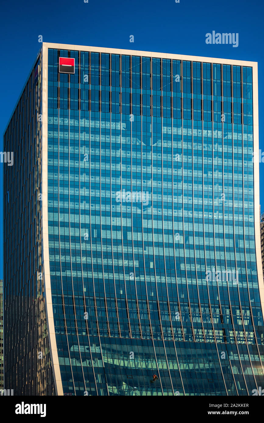 Societe Generale London at Canary Wharf - Société Générale Canary Wharf, Societe Generale London Stock Photo