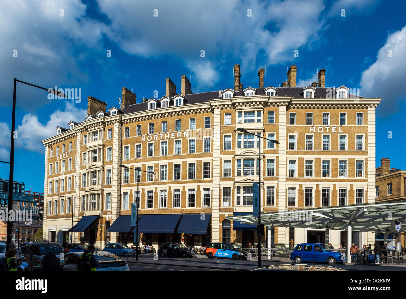 Great Northern Hotel at London's Kings Cross Station. Built 1854. Stock Photo