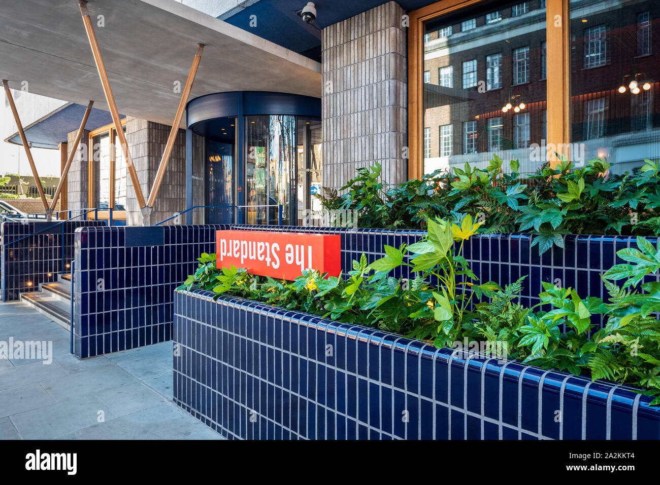 The Standard Hotel entrance, Kings Cross London, Euston Road. Opened