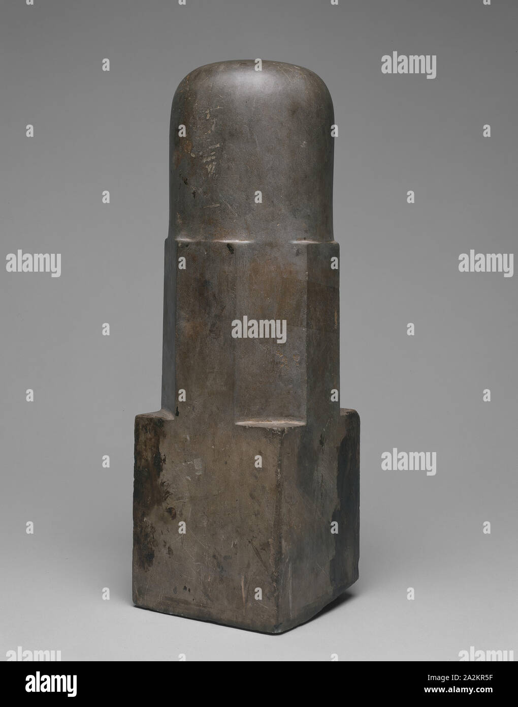 Emblem of the God Shiva (Linga), Angkor period, 10th–13th century, Cambodia, Cambodia, Sandstone, 46.7 × 14.6 × 14.6 cm (18 3/8 × 5 3/4 × 5 3/4 in Stock Photo