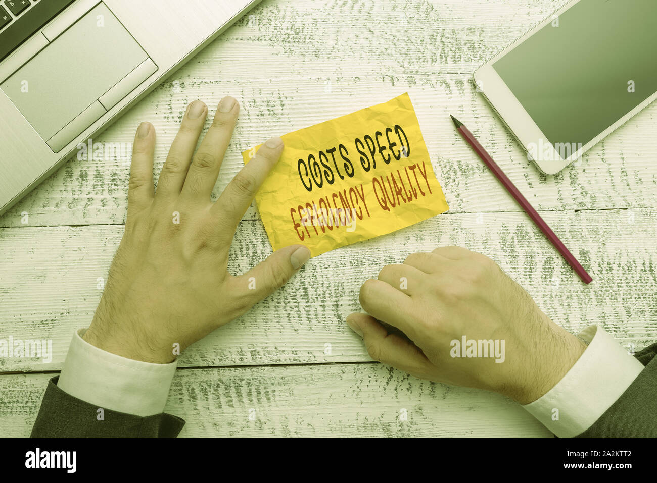 Handwriting text writing Costs Speed Efficiency Quality. Conceptual ...