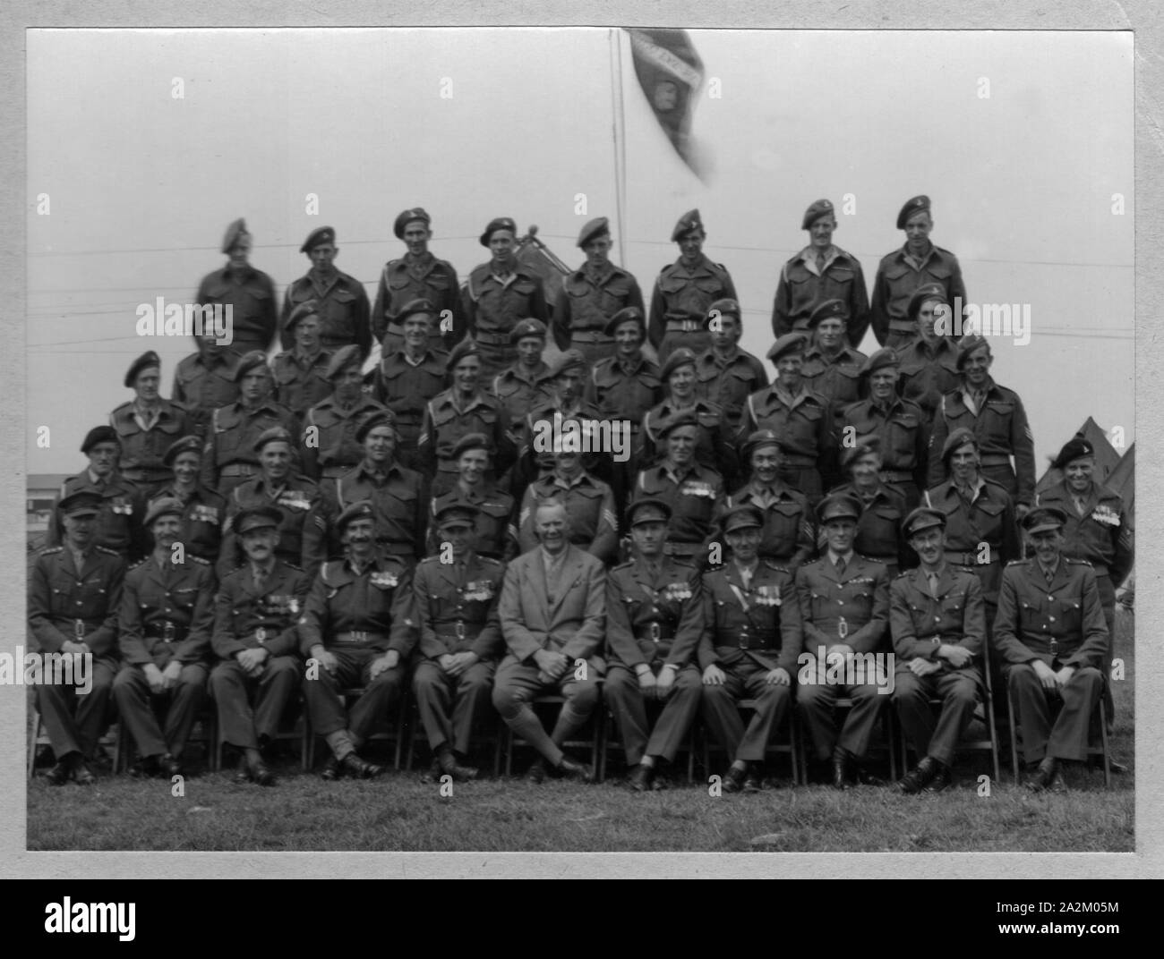 Royal Artillery Regiment Group Photo 1949 Stock Photo
