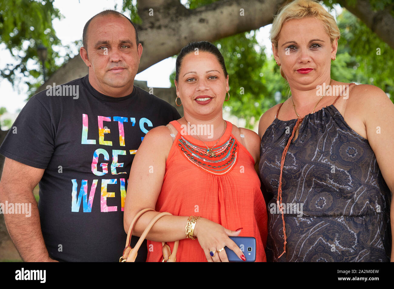 Cuba Matanzas People posing for the camera 8-7-2018 foto Jaco Klamer Stock Photo