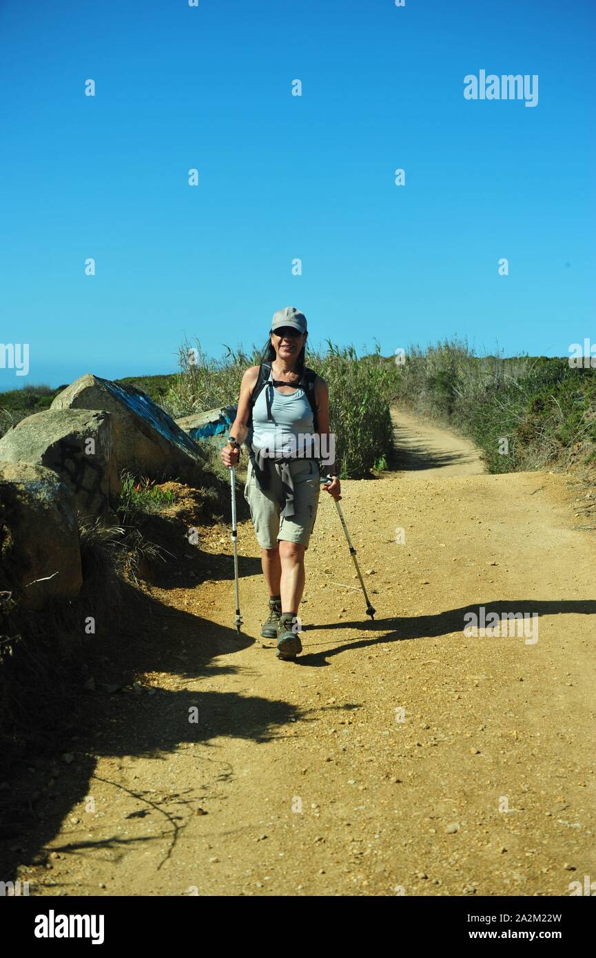 Hiking in Cascais, Portugal Stock Photo