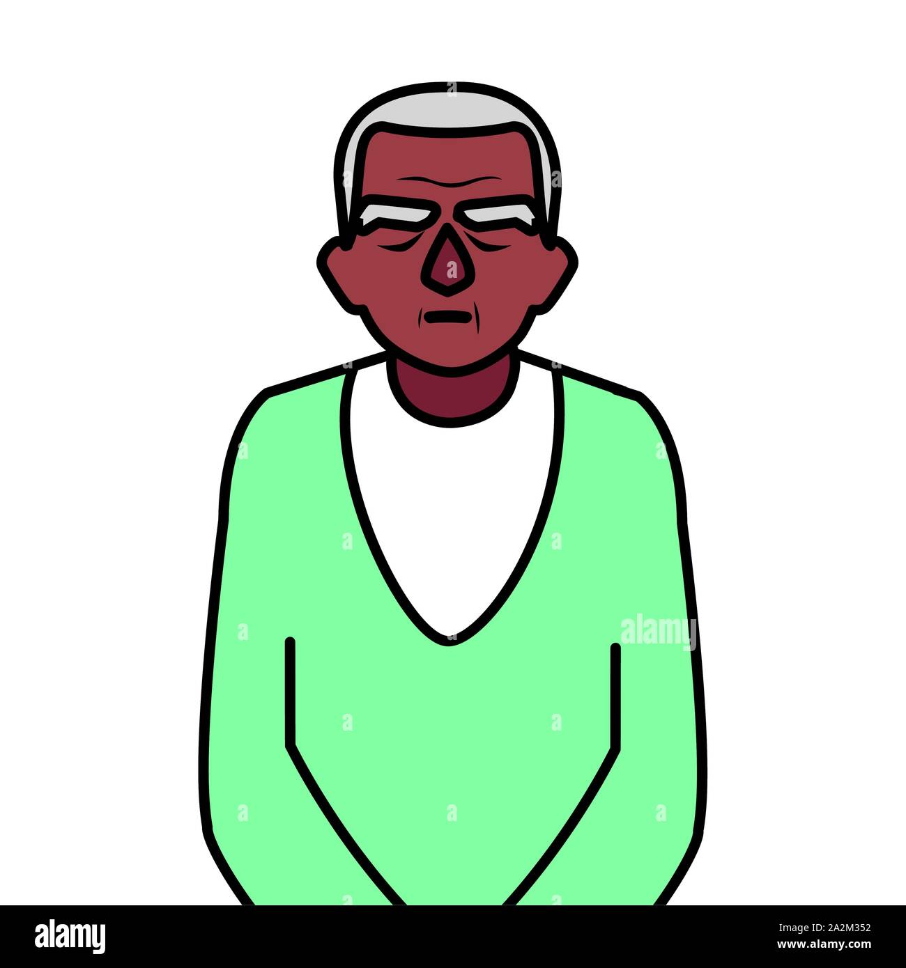 Grandfather cartoon design, Old person grandparents man avatar senior and adult theme Vector illustration Stock Vector