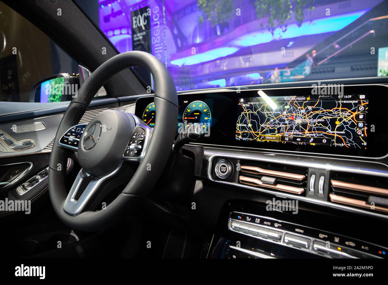FRANKFURT GERMANY SEP 11 2019 Interior dashboard view of the
