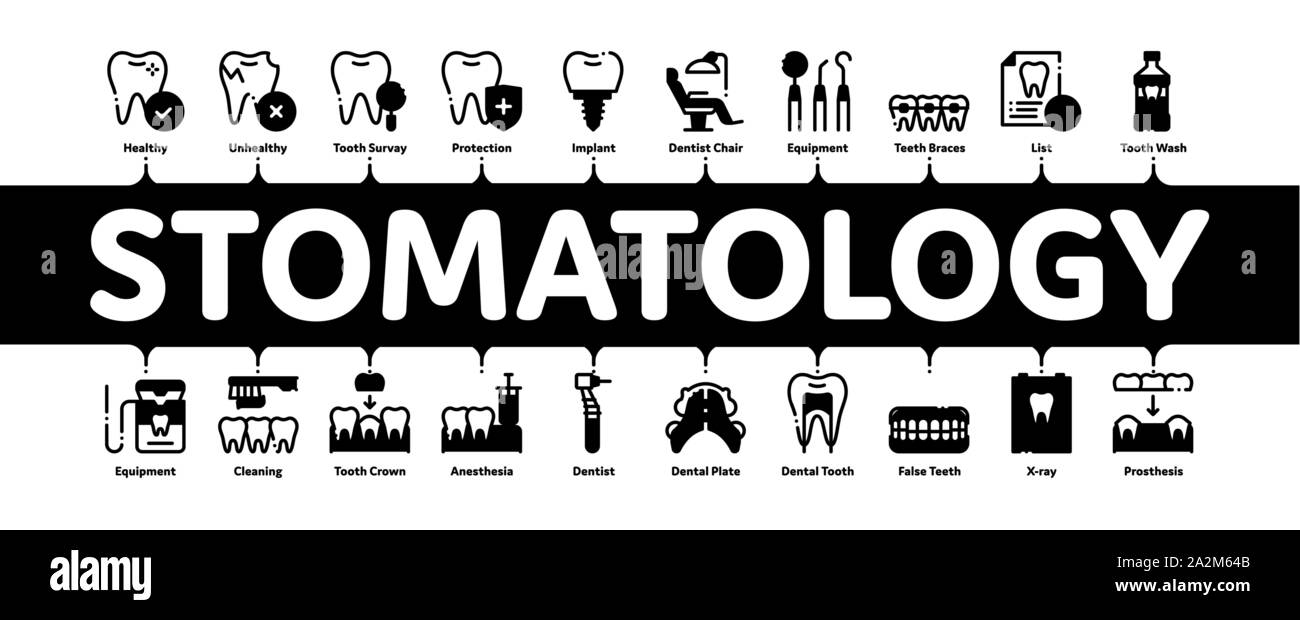 Stomatology Minimal Infographic Banner Vector Stock Vector Image & Art ...
