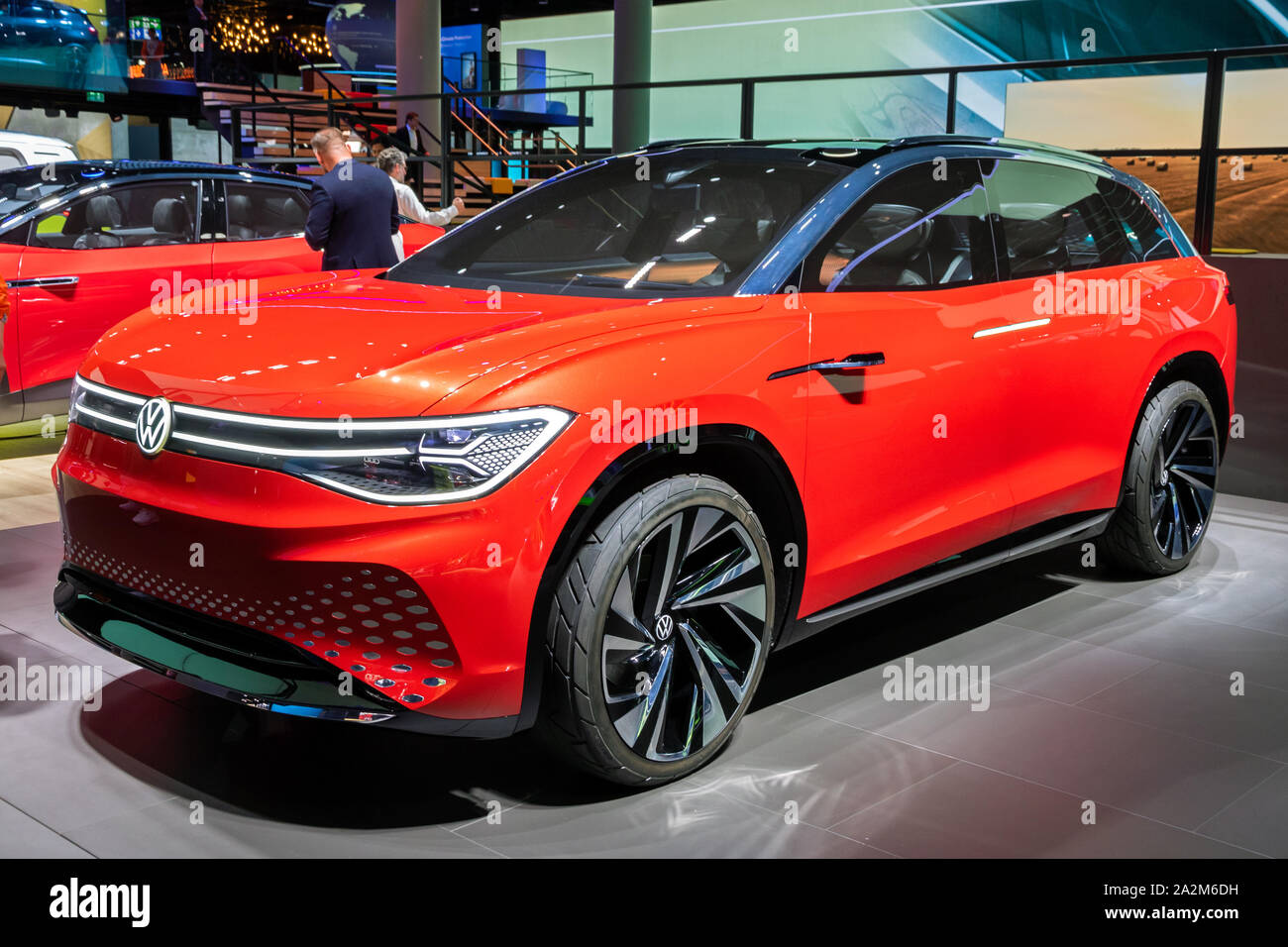 Frankfurt Germany Sep 11 2019 Volkswagen Id Roomzz Electric Car Showcased At The Frankfurt Iaa Motor Show 2019 Stock Photo Alamy