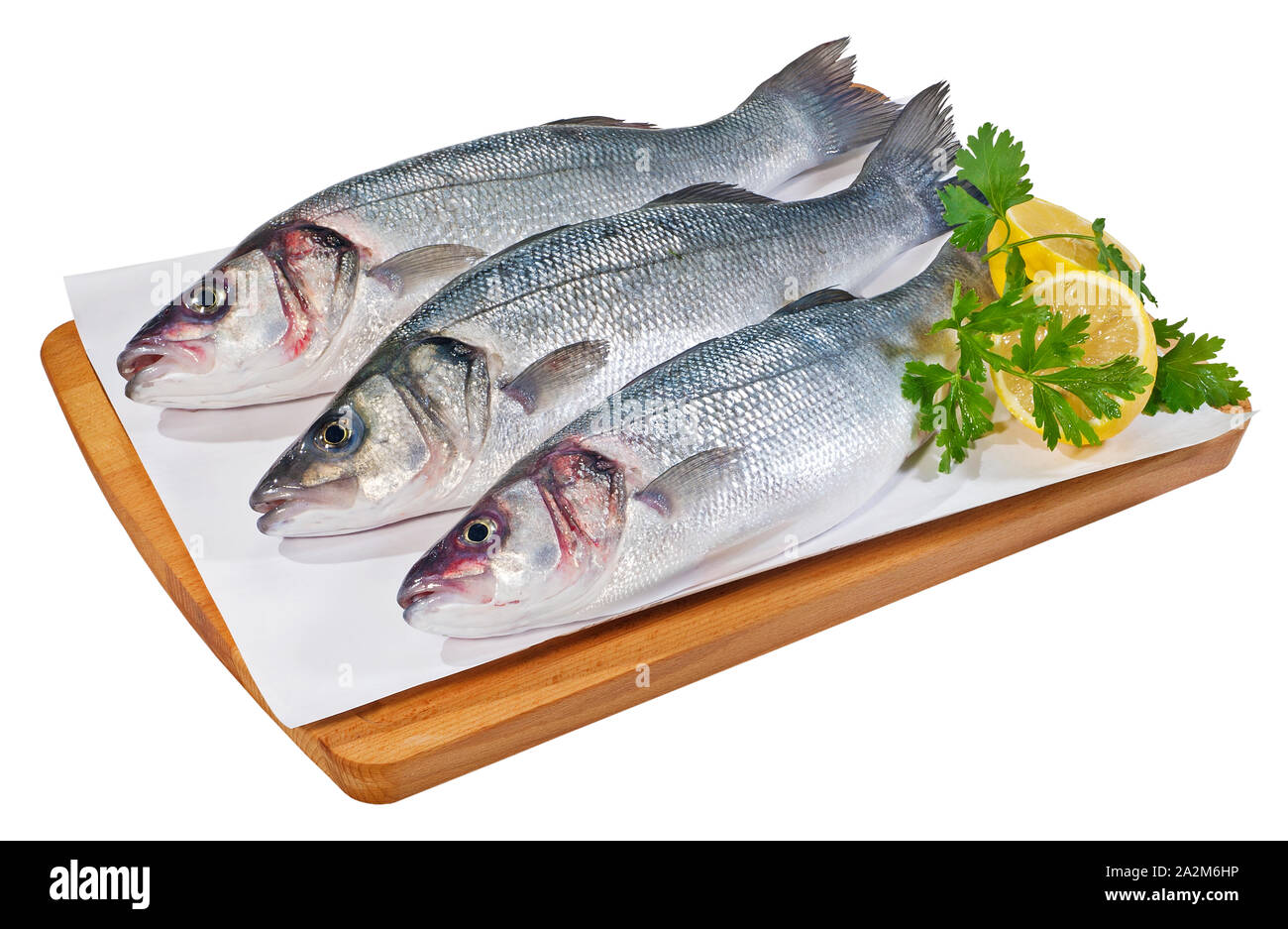 Fresh Sea Bass Stock Photo Alamy