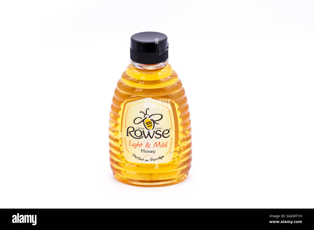 Rowse 'light & mild' honey in a squeezy plastic bottle. UK Stock Photo