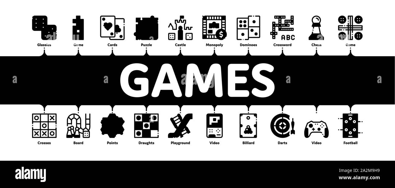 Interactive Kids Games Minimal Infographic Banner Vector Stock Vector Image  & Art - Alamy