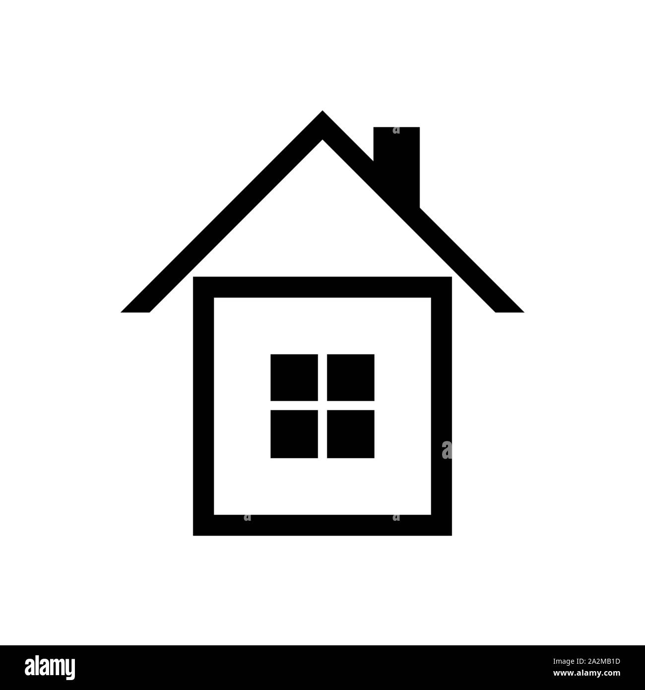 House icon Vector simple flat logo symbol Stock Vector Image & Art - Alamy