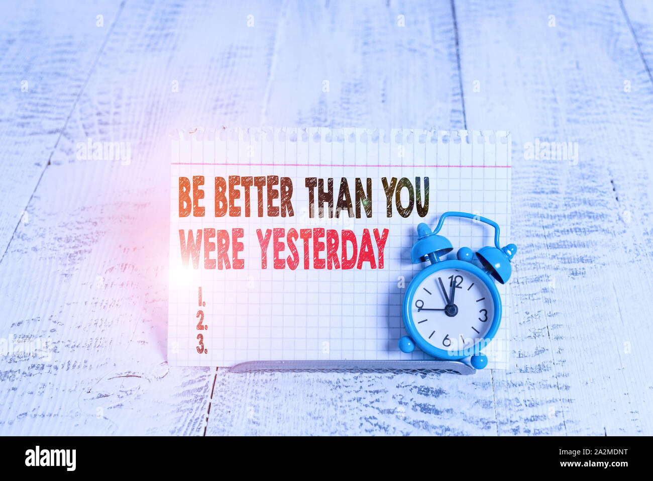 Conceptual Hand Writing Showing Be Better Than You Were Yesterday Concept Meaning Try To Improve Yourself Everyday Stock Photo Alamy