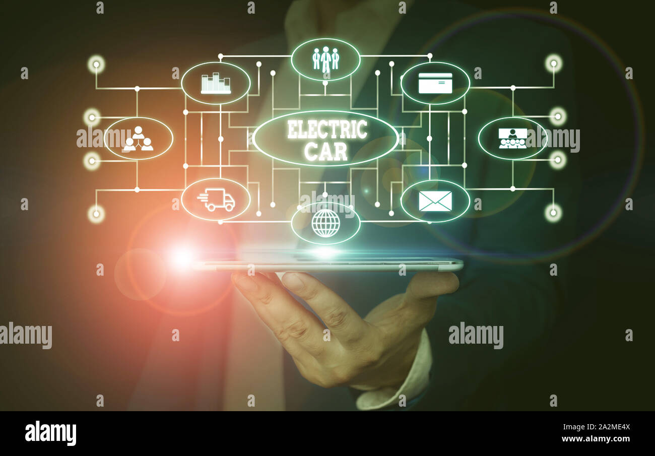 Conceptual hand writing showing Electric Car. Concept meaning an