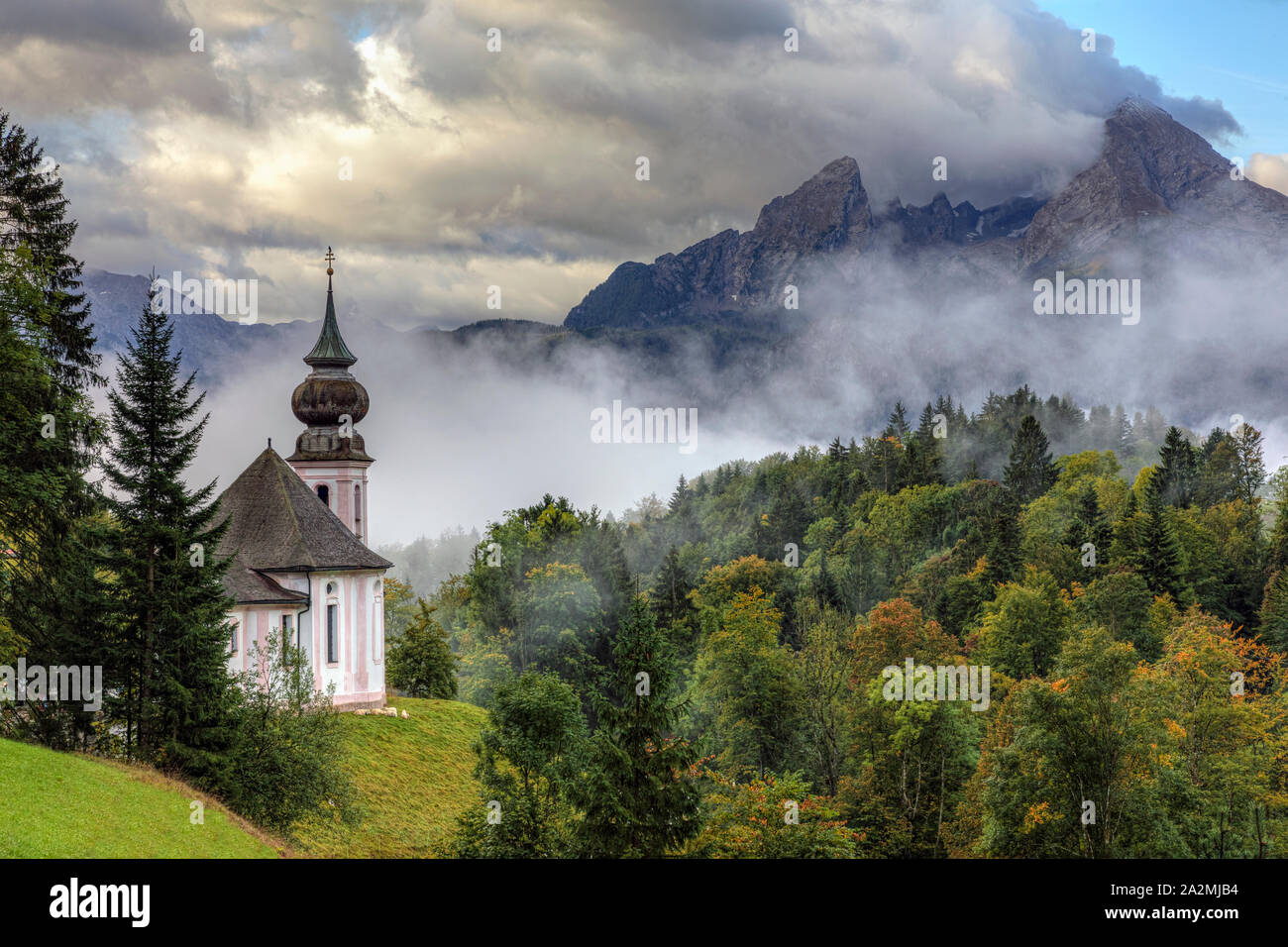 Maria Gern, Berchtesgaden, Bavaria, Germany, Europe Stock Photo