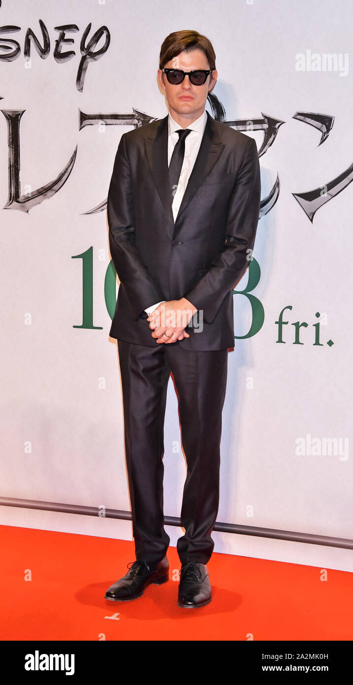 Tokyo, Japan. 03rd Oct, 2019. Actor Sam Riley attends the Japan premiere for the film 'Maleficent: Mistress of Evil' in Tokyo, Japan on October 3, 2019. Photo by Keizo Mori/UPI Credit: UPI/Alamy Live News Stock Photo