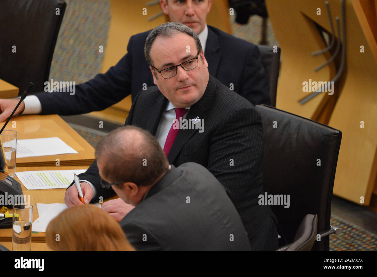 Edinburgh, UK. 03rd Oct, 2019. Edinburgh, 3 October 2019. Pictured: Paul Wheelhouse MSP - Energy Minister, who said, “The Scottish Government's final policy position is that we do not support the development of unconventional oil and gas - often known as ‘fracking' - in Scotland.” The Scottish Government has set out a finalised policy of no support for unconventional oil and gas (UOG) development in Scotland. Credit: Colin Fisher/Alamy Live News Stock Photo