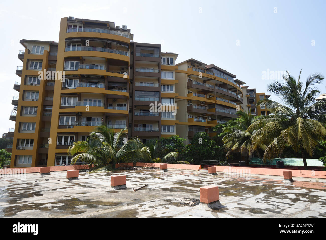 Sonata Apartments. Miramar, Panjim, Goa, India Stock Photo Alamy