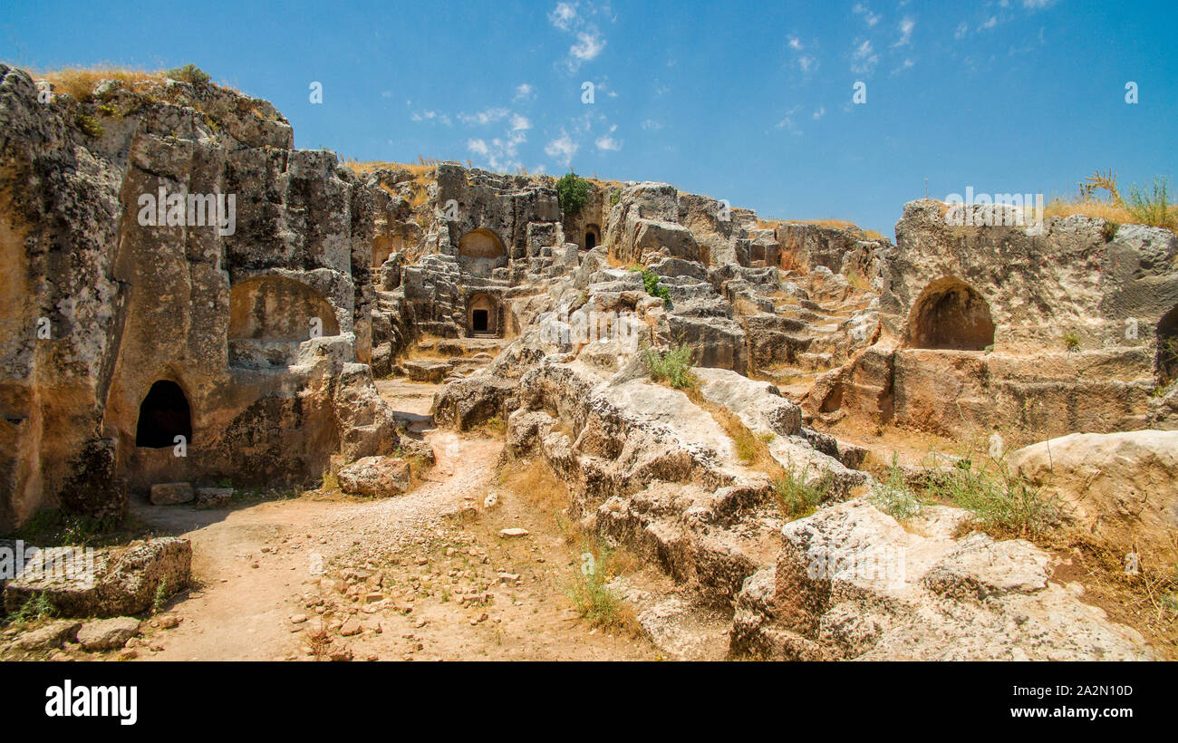 Pirin Ruins. Perre antik kenti, a small town of Commagene Kingdom. Adiyaman. Turkey Stock Photo