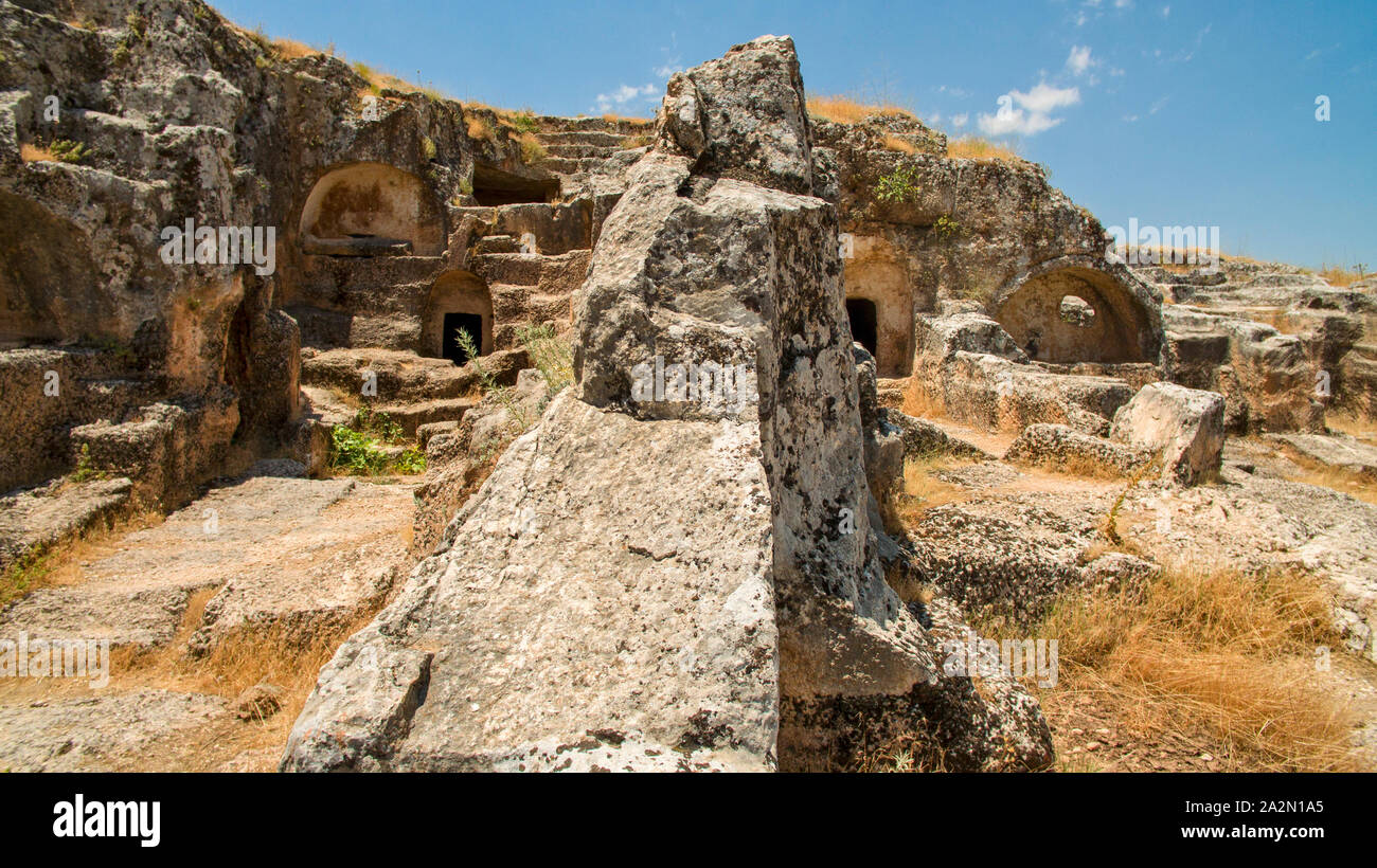 Pirin Ruins. Perre antik kenti, a small town of Commagene Kingdom. Adiyaman. Turkey Stock Photo