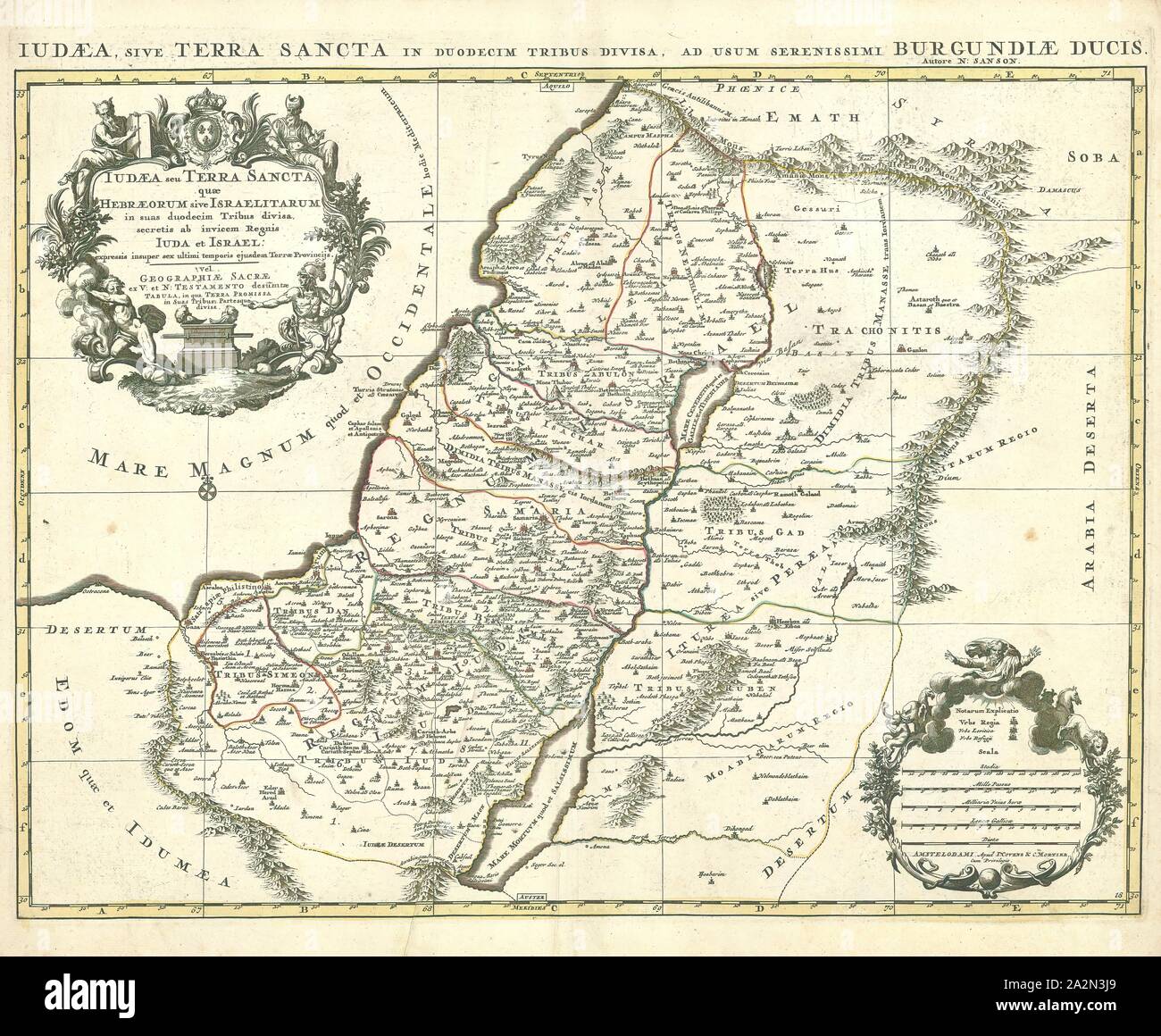 Map, Nicolas Sanson (16001667), Copperplate print Stock Photo Alamy