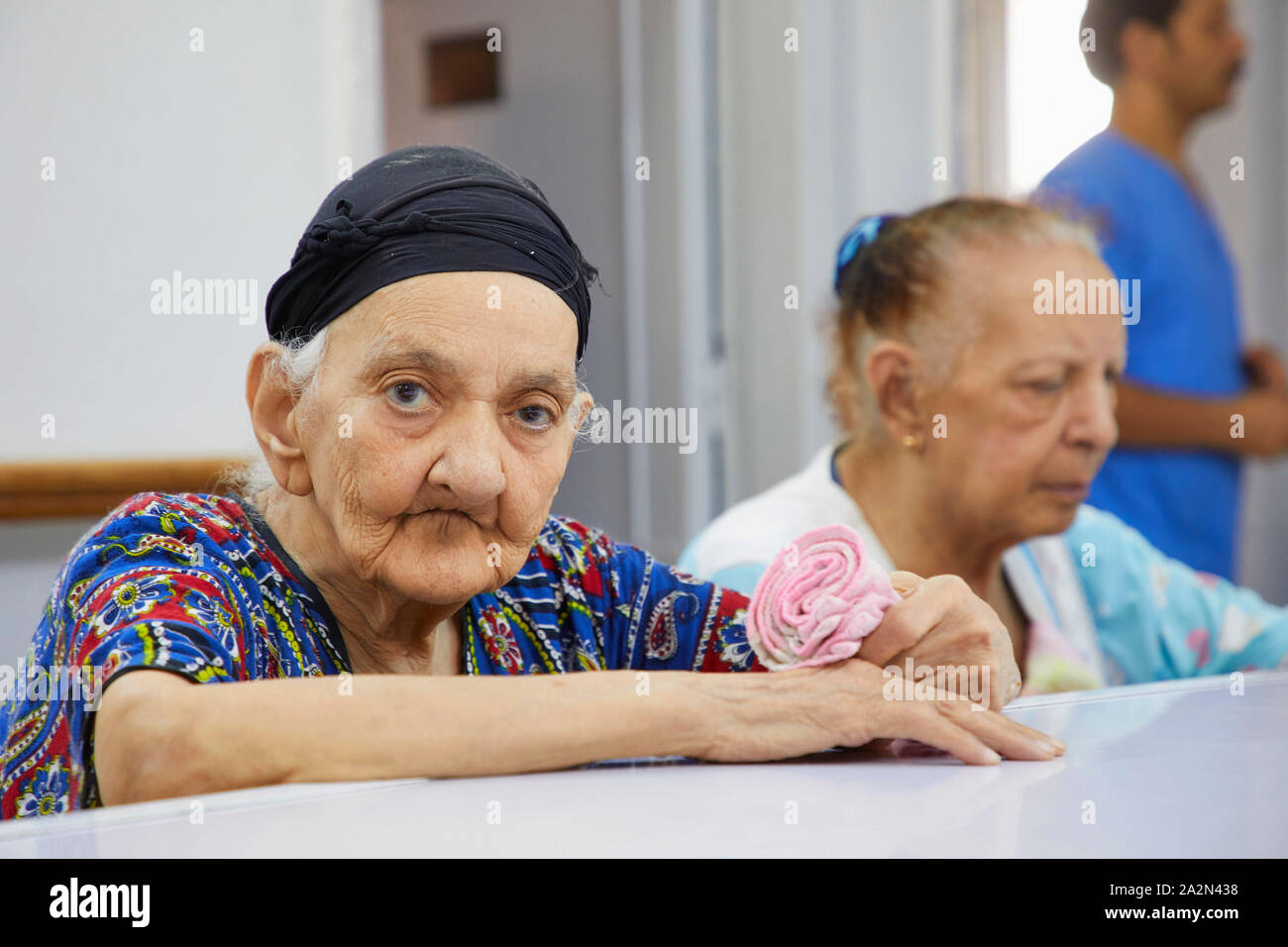 Egypt Cairo Nursing home Good Samaritan with old people and caregivers 21-6-2017  photo Jaco Klamer Stock Photo