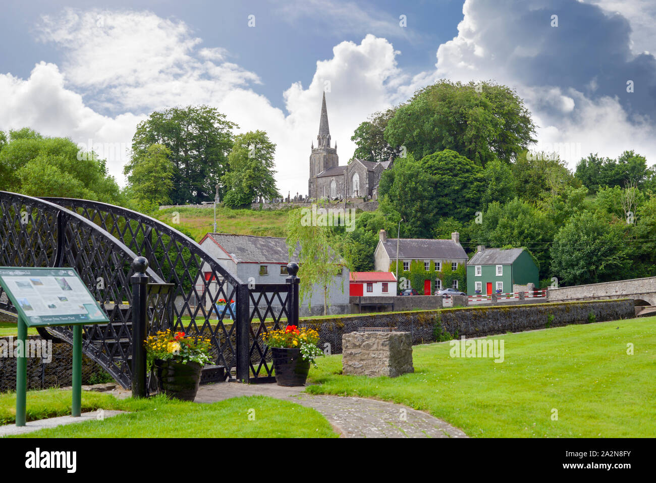 scenic view of castletownroche park and church in county cork ireland Stock Photo