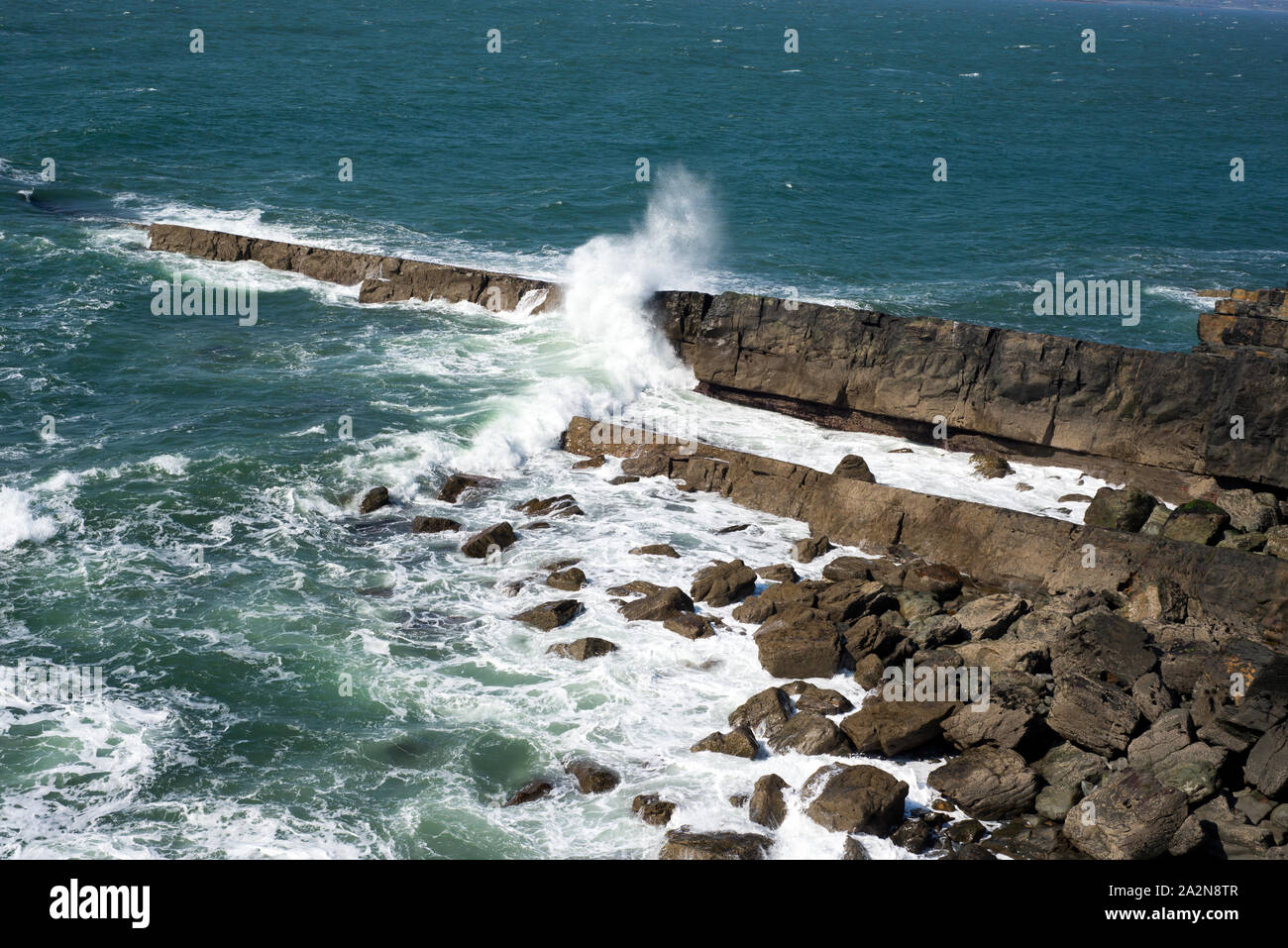 rocky coastline in county kerry ireland on the wild atlantic way Stock Photo