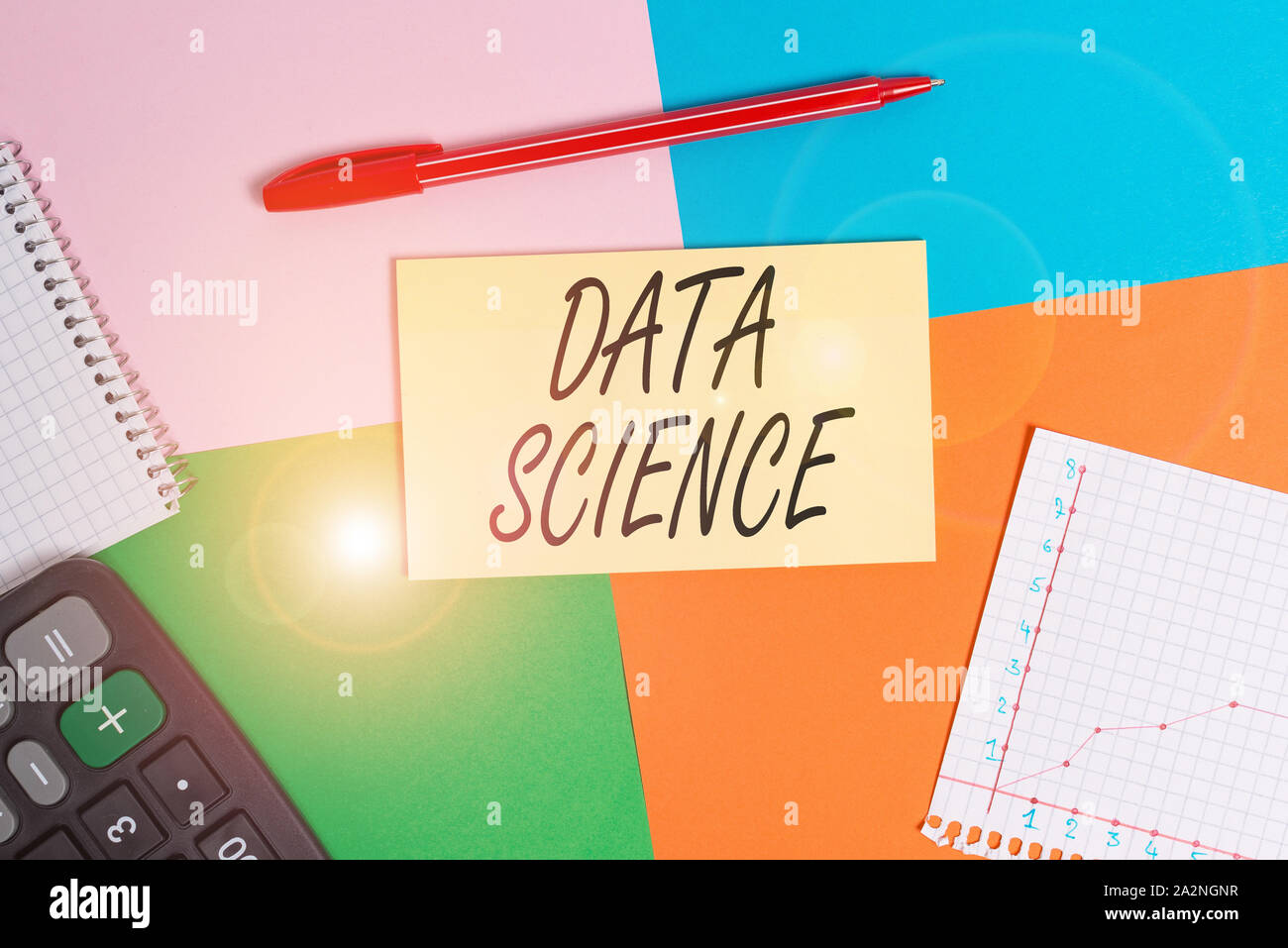 Handwriting text Data Science. Conceptual photo multidisciplinary field ...