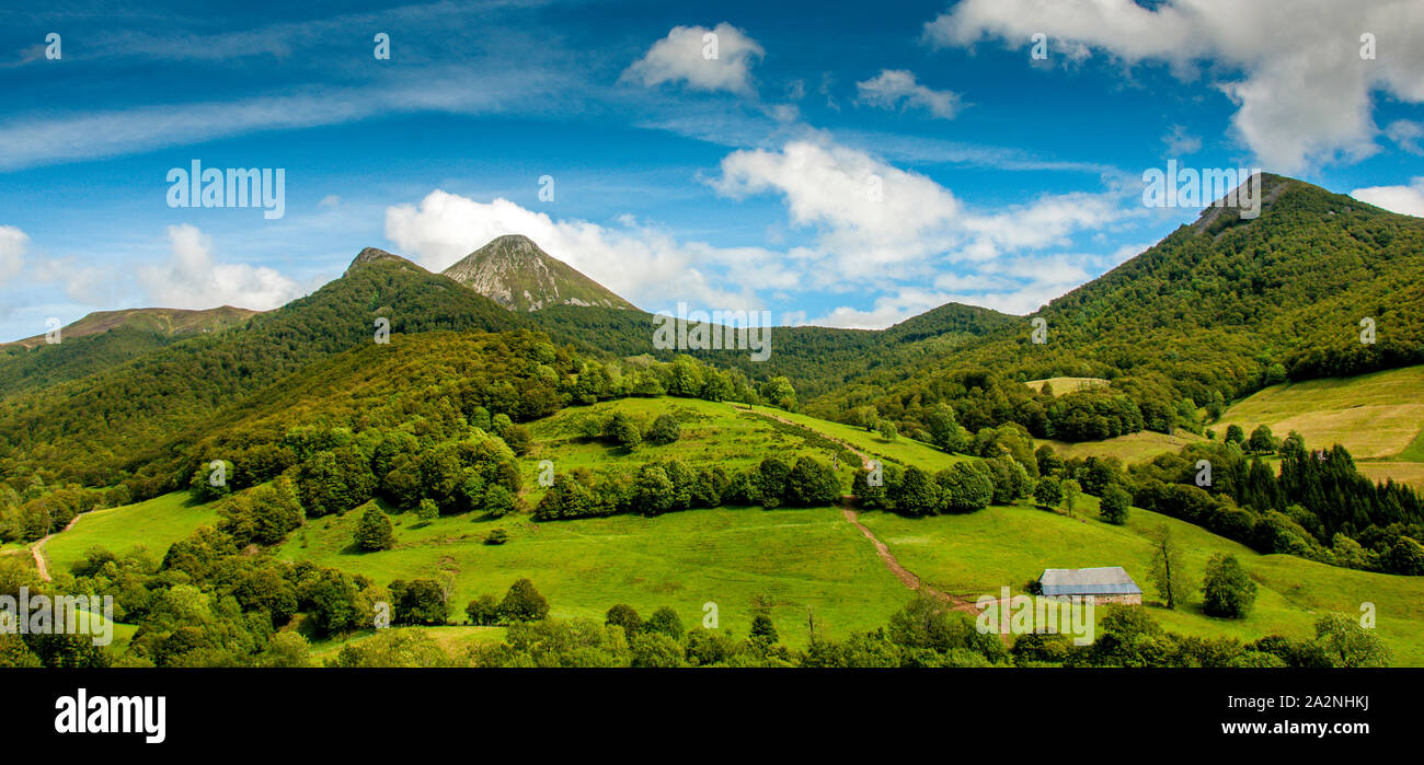 Monts du Cantal. The Puy Griou 1694m. Volcanoes Regional Nature Park ...