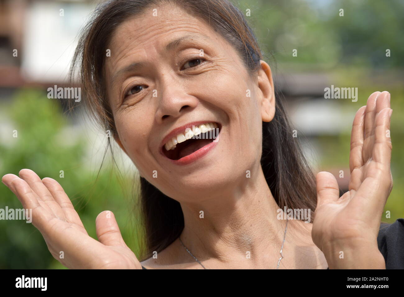 A Surprised Adult Female Stock Photo
