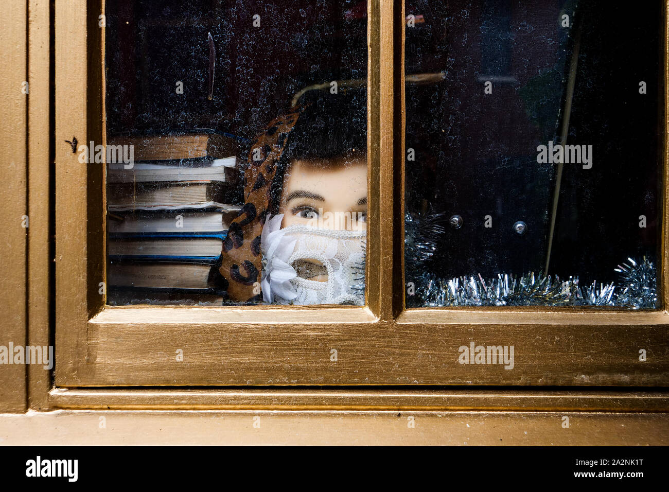Face at a Window Stock Photo - Alamy