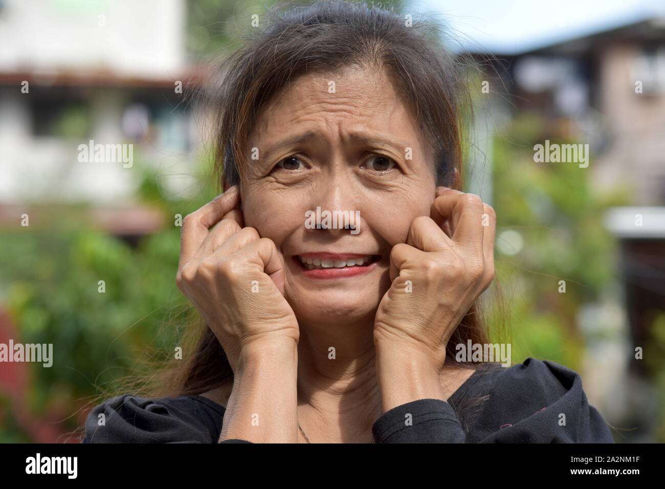 A Dementia And Adult Female Stock Photo