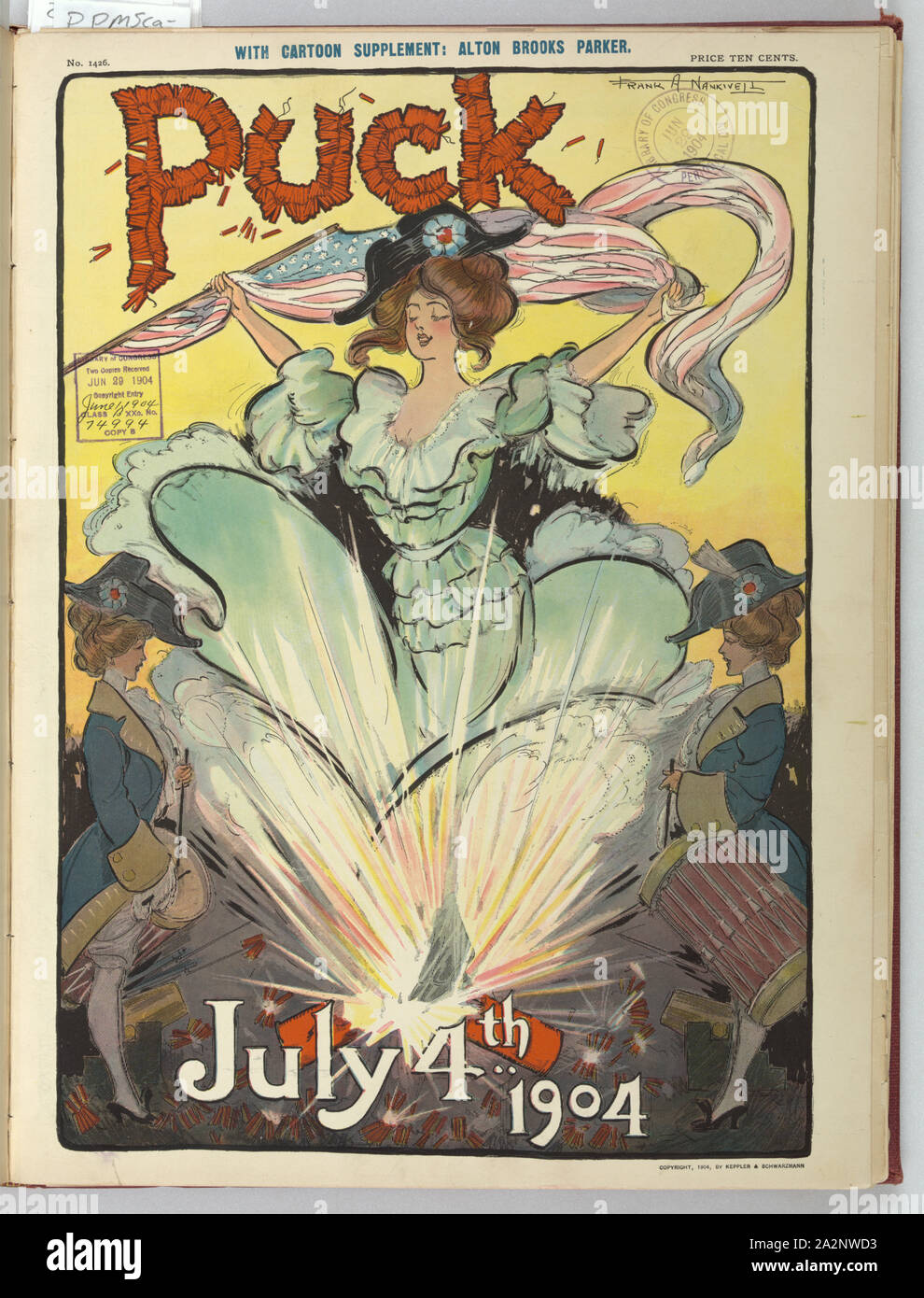 Puck July 4th 1904 / Frank A. Nankivell. Stock Photo