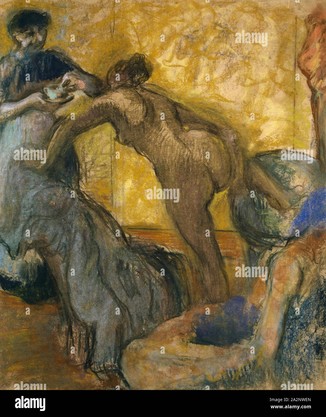 La tasse de chocolat, around 1900/1905, pastel on paper, 93 x 79 cm, unmarked, Edgar Degas, Paris 1834–1917 Paris Stock Photo