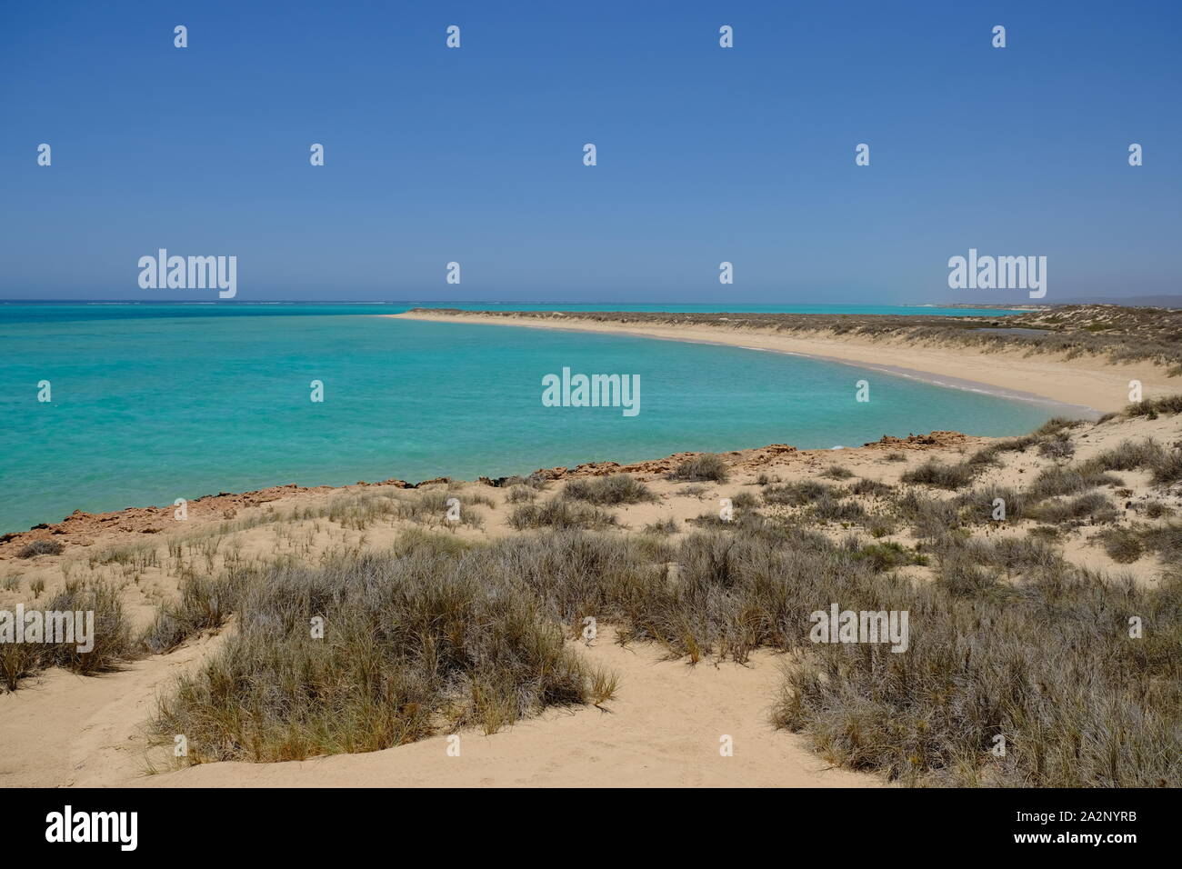 Australia Cape Jurabi Coastal Park scenic sandy coastline view Stock Photo