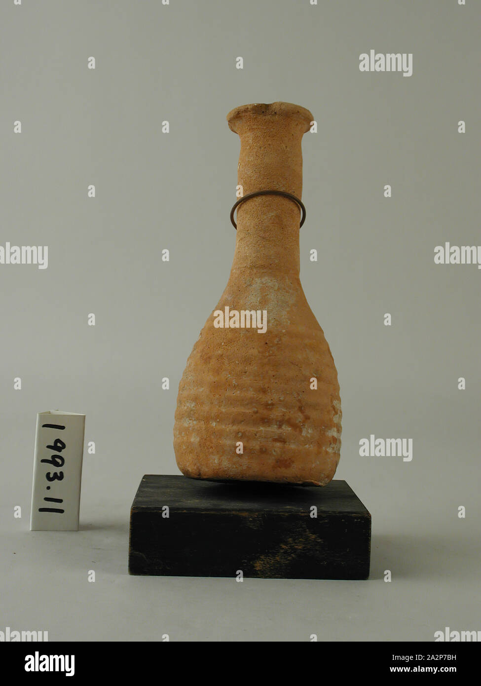 Roman, Unguentarium, between 5th and 6th century CE, ceramic, Overall: 6 1/4 × 3 inches (15.9 × 7.6 cm Stock Photo