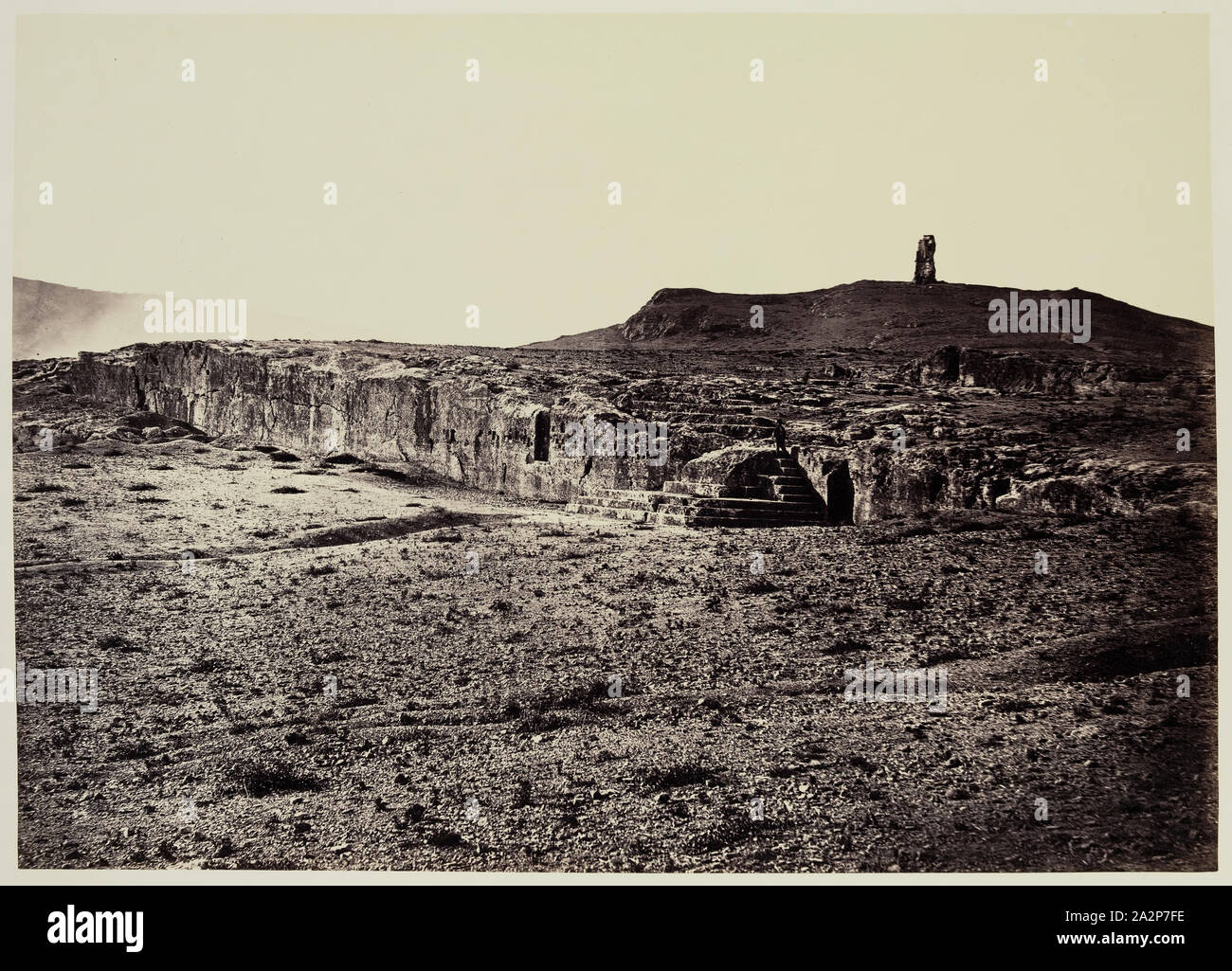 P. Moraites, Greek, 1850-1870, Steps of St. Paul, Mars Hill, Athens, ca. 1860, albumen print, Image: 10 5/8 × 15 inches (27 × 38.1 cm Stock Photo