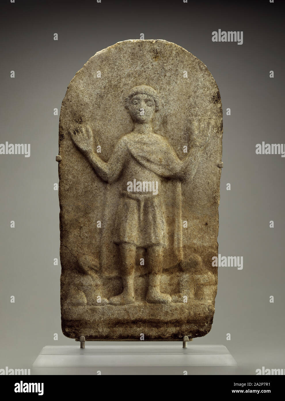 Coptic, Egyptian, Saint Menas, 5th or 6th century CE, Marble relief, Overall: 25 1/2 × 13 1/2 inches (64.8 × 34.3 cm Stock Photo