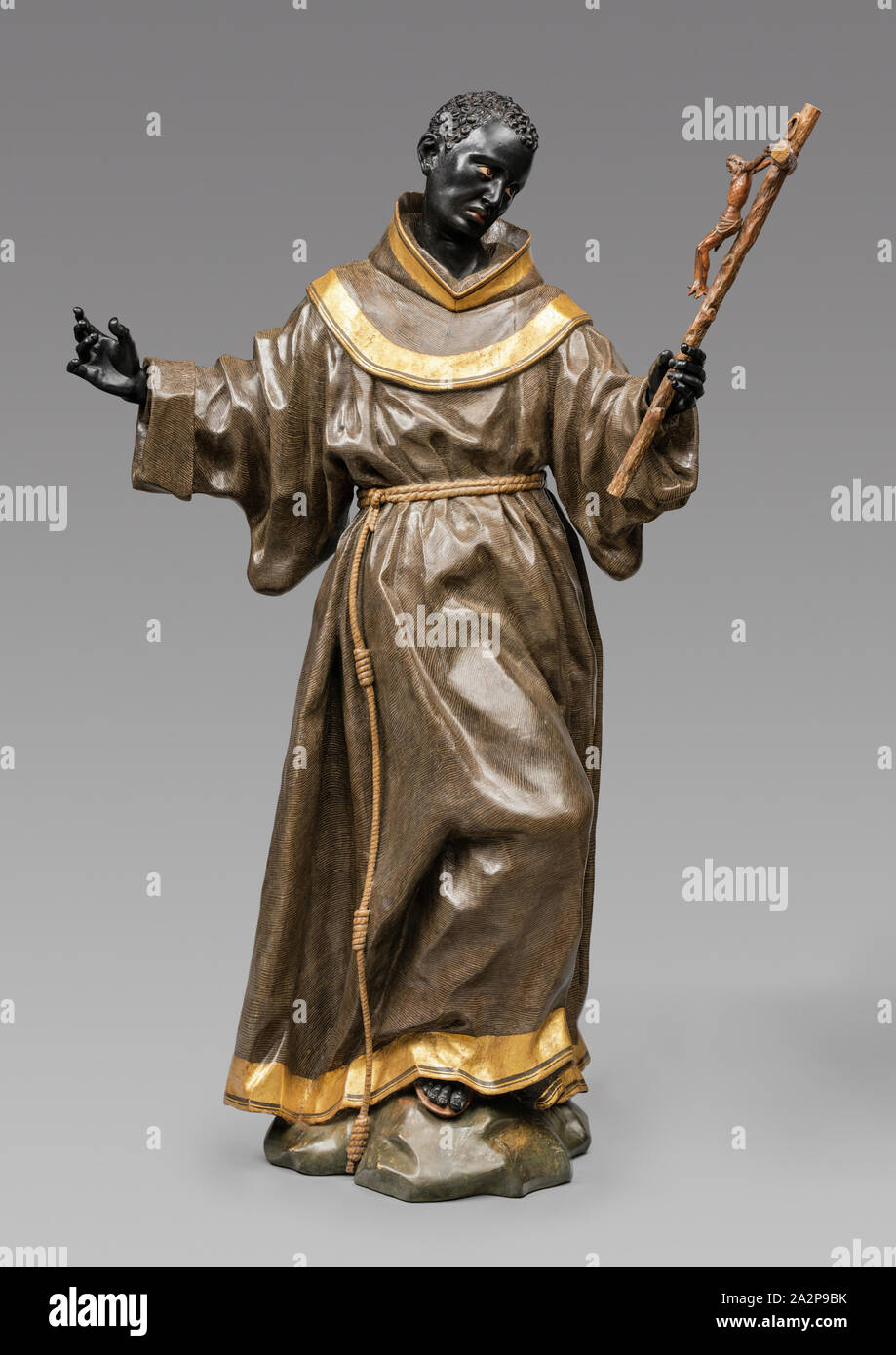 attributed to Juan Pascual de Mena, Spanish, 1707-1784, Saint Benedict of  Palermo, between 1770 and 1780, coniferous wood, oil, gold, glass, cord  (fiber), Overall: 68 7/8 × 39 3/8 × 19 11/16 inches (175 × 100 × 50 cm  Stock Photo - Alamy