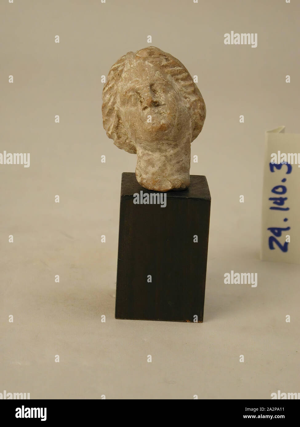Greek, Head, 4th Century BC, Terracotta, Height x Diameter: 2 x 1 3/8 ...