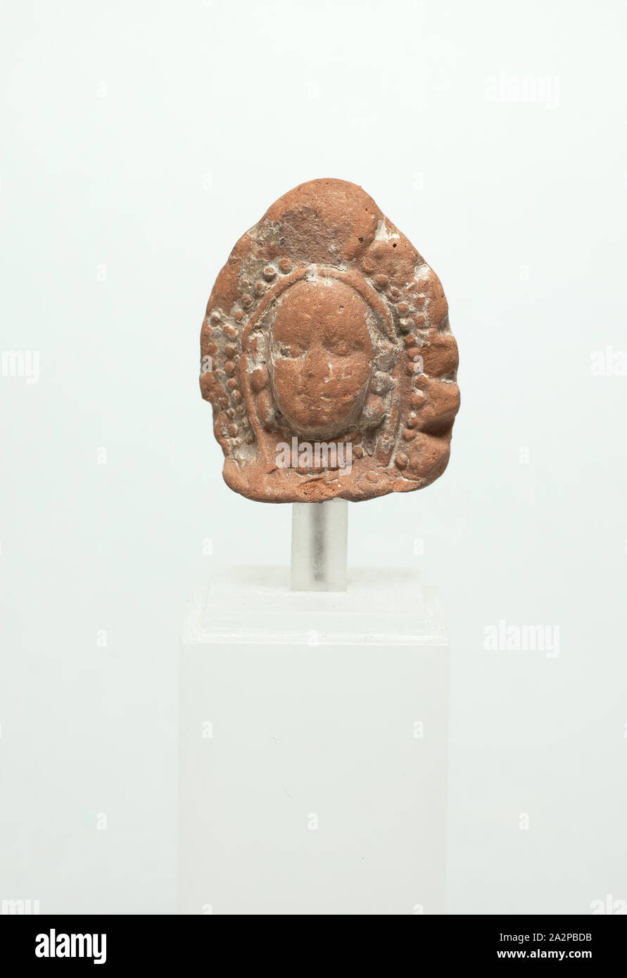 Unknown (Indian), Head of a Diety, 320/600, Terracotta Stock Photo